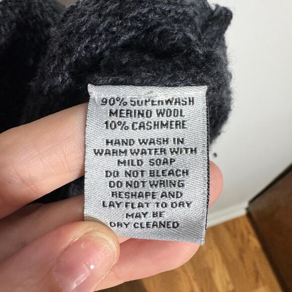 Alashan Sweater Women L/XL Gray Oversized Superwash Merino Wool Cashmere Minimal - Picture 5 of 7